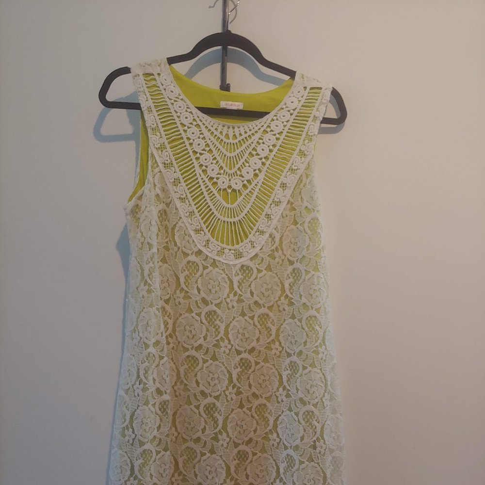 Xhilaration Yellow lace dress